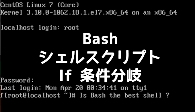 Bashでシェルスクリプト If文で条件分岐 Log